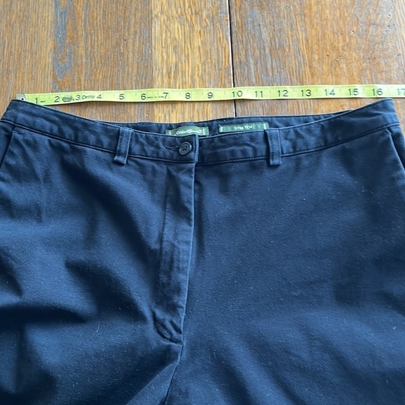 Eddie Bauer stretch black jeans size 16 side front pockets back button pocket - Picture 8 of 14